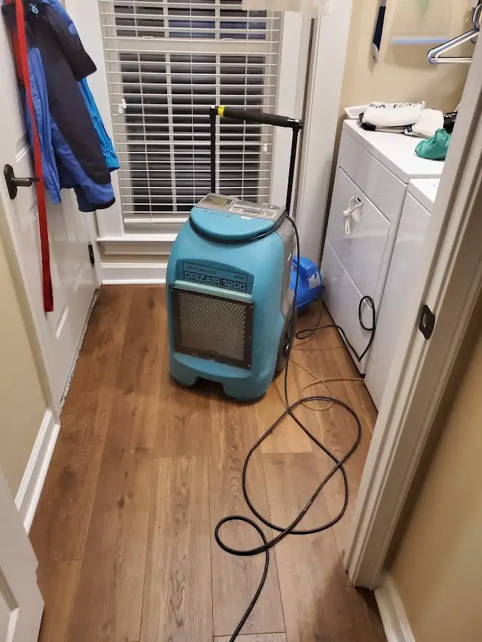 Commercial dehumidifier deployed for Flood Damage Cleanup in Maquoketa